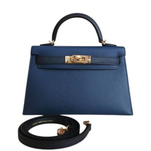 Hermès Kelly Sellier & Tricolor 20 Black 89, Caban 3Y, Navy 7U Epsom 2022 U