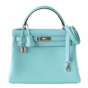 Hermès Kelly  28 Blue Atoll 3P Togo 2015 T