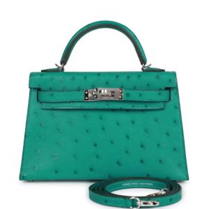 Hermès Kelly Sellier 20 Vert Veronese 6H Ostrich 2019 D