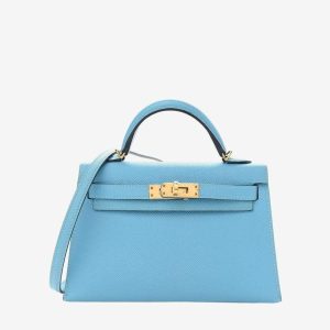 Hermès Kelly Sellier 20 Blue Du Nord P3 Epsom 2024 W