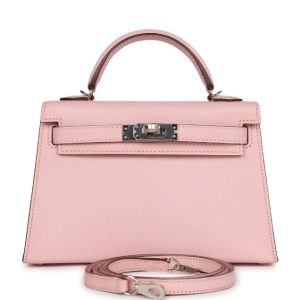 Hermès Kelly Sellier 20 Rose Sakura 3Q Chevre Myzore 2019 D