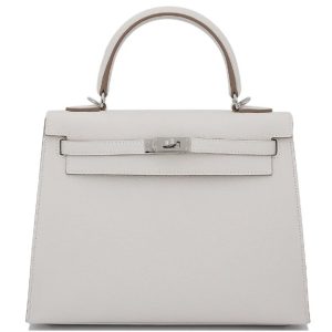 Hermès Kelly Sellier 25 Gris Pale M4 Epsom 2024 B