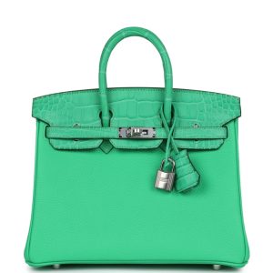 Hermès Birkin Touch 25 Vert Comics 0Z Togo, Alligator Matt 2024 W