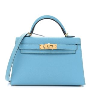 Hermès Kelly Sellier 20 Blue Du Nord P3 Epsom 2024 W