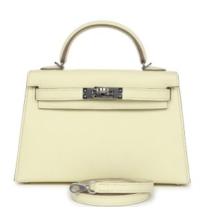 Hermès Kelly Sellier 20 Jaune Milton I8 Epsom 2024 W