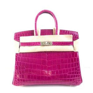 Hermès Birkin  25 Rose Scheherazade J5 Niloticus Crocodile Shiny 2021 Z