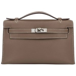 Hermès Kelly Pochette Etoupe  18 Swift 2006 J