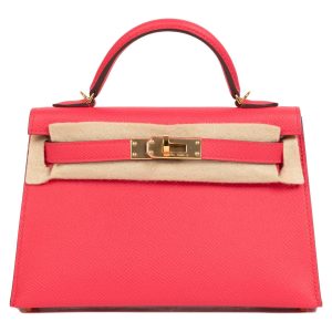 Hermès Kelly Sellier 20 Rose Extreme I6 Epsom 2019 D