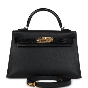 Hermès Kelly Sellier & Touch 20 Black 89 Lizard, Madame 2024 W