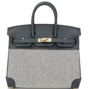 Hermès Birkin Quadrille 25 Gris Misty H0 Toile, Swift 2024 W