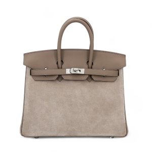Hermès Birkin  25 Etoupe  18 Grizzly, Swift 2023 B