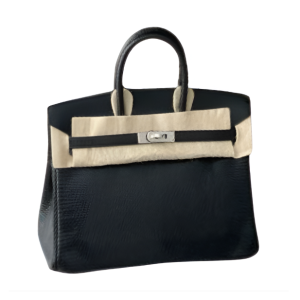 Hermès Birkin  25 Black 89 Lizard 2010 N
