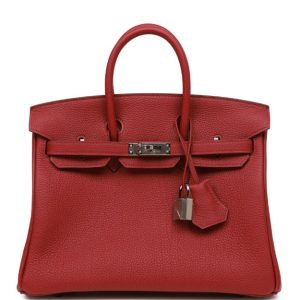 Hermès Birkin  25 Rouge Grenat K1 Togo 2019 D