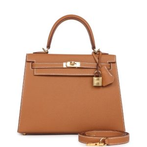 Hermès Kelly Sellier 25 Gold 37 Epsom 2019 D