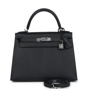 Hermès Kelly Sellier 28 Black 89 Epsom 2021 Z
