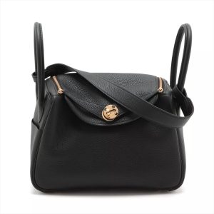 Hermès Lindy  Mini Black 89 Clemence 2024 W