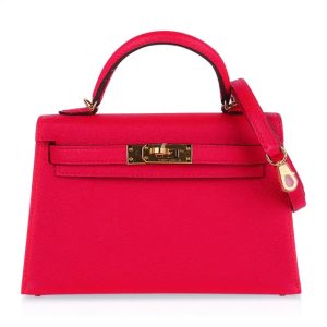 Hermès Kelly Sellier 20 Rose Extreme I6 Epsom 2019 D