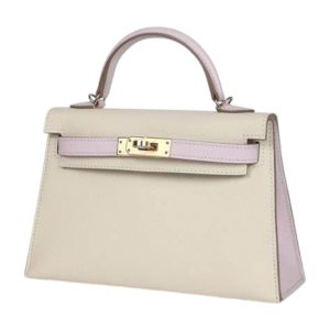 Hermès Kelly Sellier & Bicolor & HSS 20 Craie  10, Mauve Pale 09 Epsom 2024 W