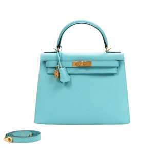 Hermès Kelly Sellier 25 Blue Atoll 3P Epsom 2015 T