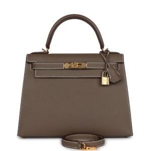 Hermès Kelly Sellier 28 Etoupe  18 Epsom 2018 C