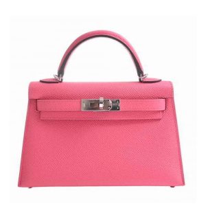 Hermès Kelly Sellier 20 Rose Azalee 8W Epsom 2024 W