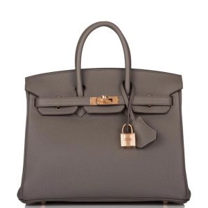 Hermès Birkin  25 Gris Etain 8F Togo 2021 Z