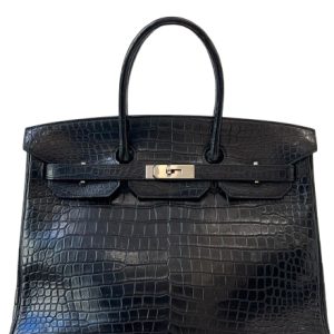 Hermès Birkin  35 Black 89 Niloticus Crocodile Matt 2014 R