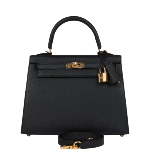 Hermès Kelly Sellier 25 Black 89 Epsom 2024 W