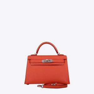 Hermès Kelly HSS & Verso 20 Lime 9R, Orange Poppy 8V Chevre Myzore 2022 U