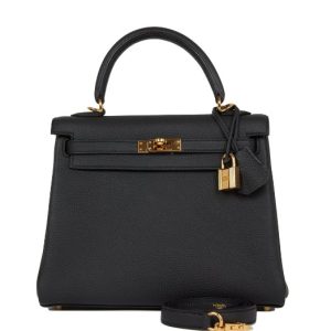 Hermès Kelly  25 Black 89 Togo 2024 B