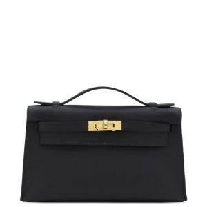 Hermès Kelly Pochette Black 89 Swift 2024 W