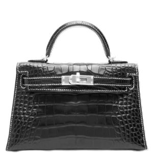 Hermès Kelly HSS 20 Black 89 Alligator Matt 2024 B