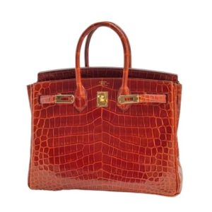 Hermès Birkin  25 Etrusque 32 Niloticus Crocodile Shiny 2014 R