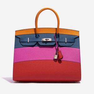 Hermès Birkin Rainbow Sunrise & Sellier 35 Apricot I9, Blue Agate R2, Magnolia 9I Epsom 2023 B