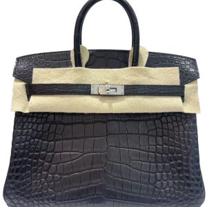 Hermès Birkin  25 Black 89 Alligator Matt 2024 W