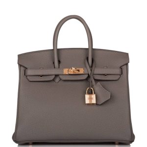 Hermès Birkin  25 Gris Etain 8F Togo 2020 Y