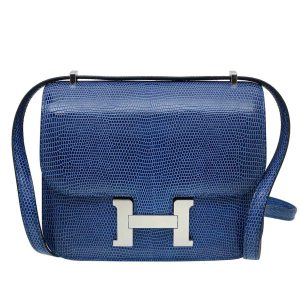 Hermès Constance  18 Blue Saphir T7 Lizard 2021 Z