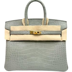 Hermès Birkin  25 Gris Ciment 0V Alligator Matt N/A N/A