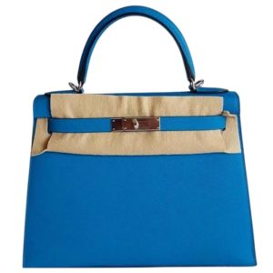 Hermès Kelly Sellier 28 Blue Zanzibar  B3 Epsom 2025 W