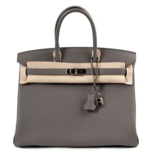 Hermès Birkin  35 Gris Etain 8F Togo 2018 C