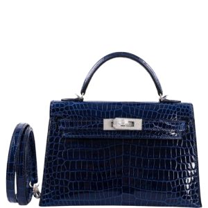 Hermès Kelly N/A 20 Blue Saphir T7 Porosus Crocodile Shiny 2025 K