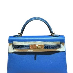 Hermès Kelly Touch 20 Blue Deep S4 Alligator Matt, Madame 2024 W