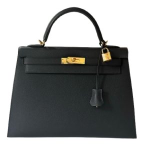 Hermès Kelly Sellier 32 Black 89 Epsom 2025 K