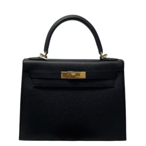 Hermès Kelly Sellier 28 Black 89 Epsom 2025 K