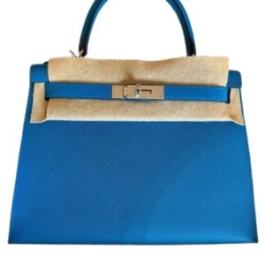 Hermès Kelly Sellier 28 Blue Zanzibar  B3 Epsom 2025 W