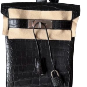 Hermès Kelly Backpack Black 89 Niloticus Crocodile Matt 2025 K