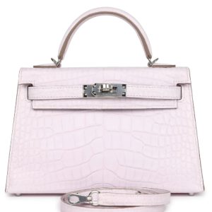 Hermès Kelly  20 Mauve Pale 09 Boreal Satine Matte Alligator 2025 W