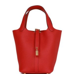 Hermès Picotin  18 Vermillon 5E Clemence 2025 K