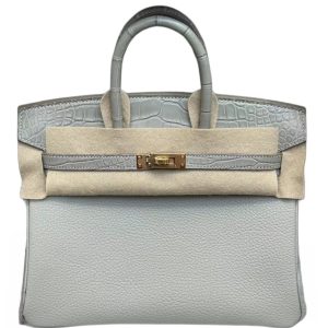 Hermès Birkin Touch 25 Gris Pearl 80 Togo, Alligator Matt 2023 B