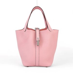 Hermès Picotin  18 Rose Sakura 3Q Clemence 2024 W